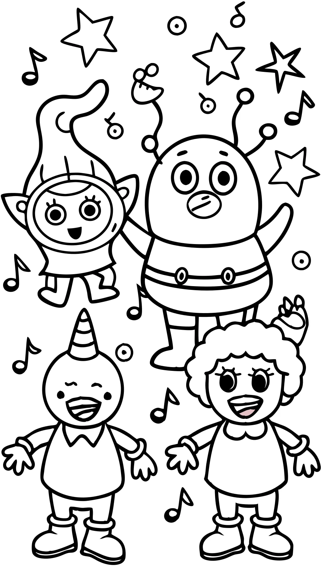 yo gabba coloring pages